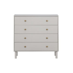 Comodă gri deschis joasă din lemn de pin 94×91 cm Madu – WOOOD