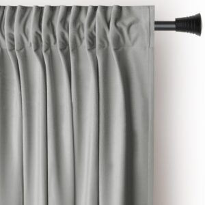 Draperie gri deschis dimout (semi-opacă) din catifea 140×270 cm Pleat – Restilo