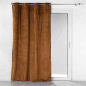 Draperie maro din catifea reiată 140×260 cm Casual – douceur d’intérieur