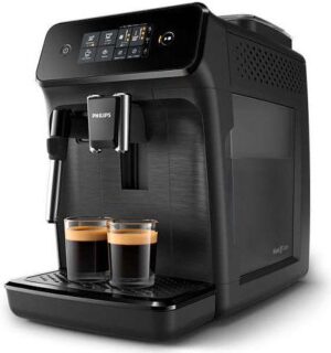 Espressor Automat Philips Series 1200 EP1220/00, 15 bar, 12 Setari de macinare, Afisaj tactil, Rezervor 1.8 l, Setare Eco (Negru)