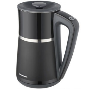 Fierbator electric Heinner HEK-D22002WBK, 2200 W, 1.7 l, 5 setari temperatura, Functie mentinere cald, Display LCD, Negru