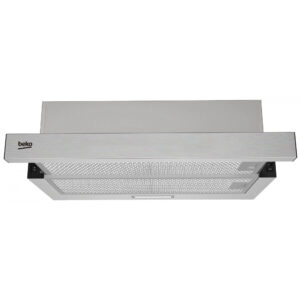 Hota incorporabila telescopica Beko HNT63322XH, 1 motor, 320 mc/h, 3 trepte, Filtru metalic, Inox, Clasa B