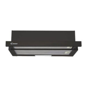 Hota telescopica incorporabila Candy CBT625/2B/1, 332.1 mc/h, 1 motor, 2 trepte de viteze, Iluminare LED, Black Grey