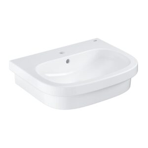 Lavoar baie pe blat alb 60 cm, dreptunghiular, Grohe Euro Ceramic