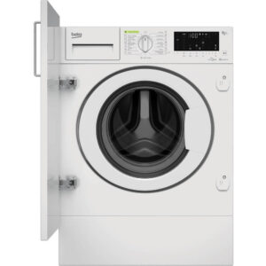 Masina de spalat rufe cu uscator incorporabila Beko HITV8736B0HT, 1400 RPM, 8 kg spalare, 5 kg uscare, 15 programe, Clasa D, Alb