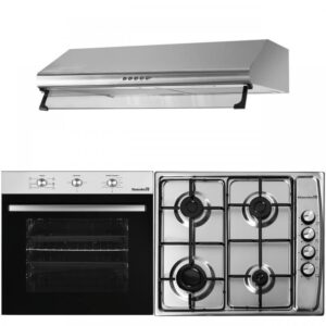 Pachet incorporabil Hausberg Cuptor electric HB-8053IN, Clasa A, 71L, 2225W, Negru/Inox, Plita Incorporabila HB-555, 4 arzatoare, Gaz, Inox, Hota incorporabila decorativa HB-1220, Putere de absorbtie 450 m3/h, 2 motoare, 60 cm, Inox
