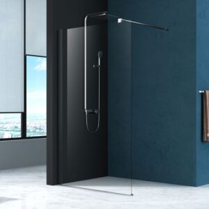 Paravan dus sticla securizata easy clean walk-in 80×200 cm, crom lucios, Mediterraneo Foxy