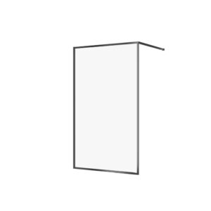 Paravan dus walk-in 120×200 cm Cersanit Larga, sticla securizata, profil negru