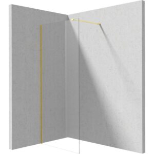 Paravan dus walk-in sticla securizata 80×195 cm auriu lucios Deante Prizma