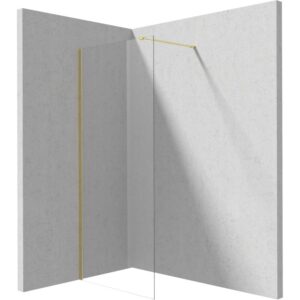 Paravan dus walk-in sticla securizata 80×195 cm auriu periat Deante Prizma