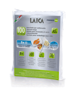 Pungi pentru vidat alimente, 20×28 cm, Laica VT3501, 100 pungi