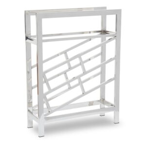 Raft pentru sticle de vin argintiu lucios din metal număr sticle 12 Barolo – Premier Housewares