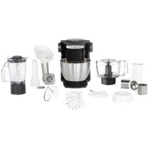 Robot de bucatarie Tefal Wizzo QB319838, 1000 W, 4 viteze + Turbo, bol 4 l, Negru