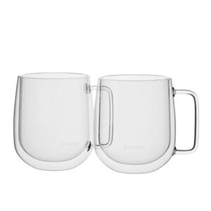 Set 2 cani sticla, cu perete dublu, 450ml – Zokura