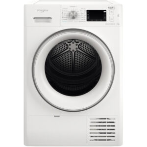 Uscator de rufe Whirlpool FFTM229X2WSEE, 9 kg, Pompa de caldura, Motor SenseInverter, EasyCleaning, Freshcare+, Tehnologia al 6-lea Simt, H 84.9 cm, Alb, Clasa A++