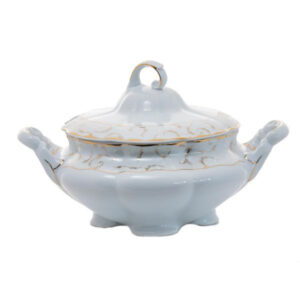 VIVIEN DECOR AUR – Supiera cu capac portelan 2800 ml