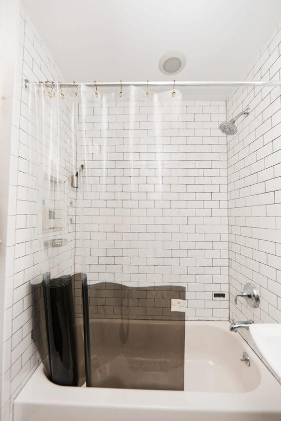 accesorii baie perdea dus semi transparenta legenda casei