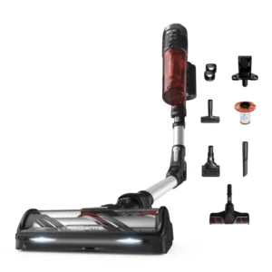 Aspirator vertical fara fir Rowenta X-Force Flex 13.60 Complete Animal RH9A93E0, 150 air watts, iluminare LED, tub flex, functie boost, capacitate