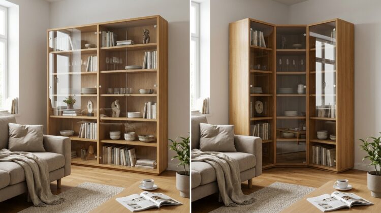 capacitate depozitare vitrina colt vs frontala legenda casei