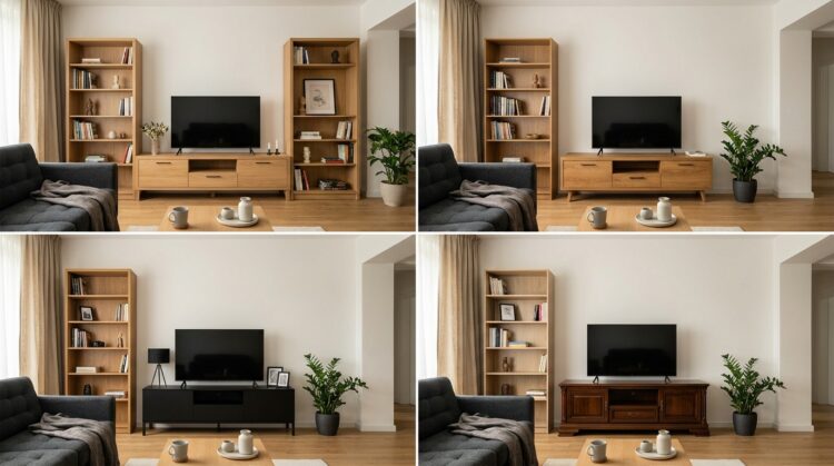 combinare biblioteca living cu alte piese de mobilier legenda casei