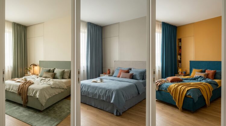 combinatii culori dormitor principiul 60 30 10 legenda casei