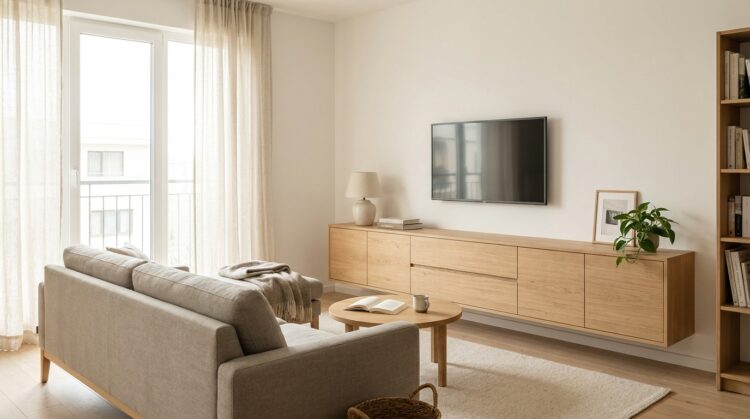 comoda tv amenajare living stil scandinav legenda casei