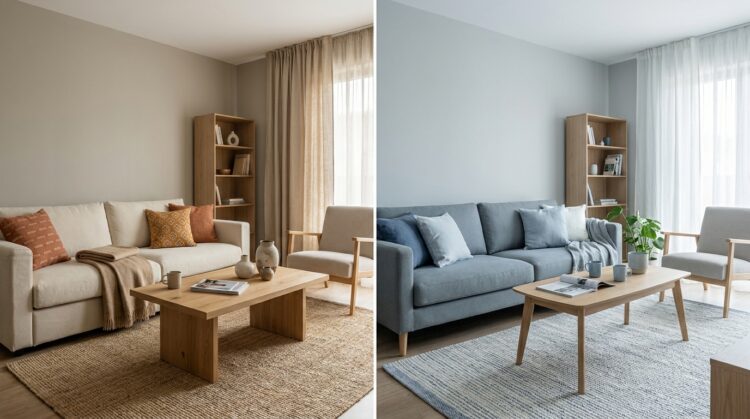 culori calde vs culori reci living legenda casei