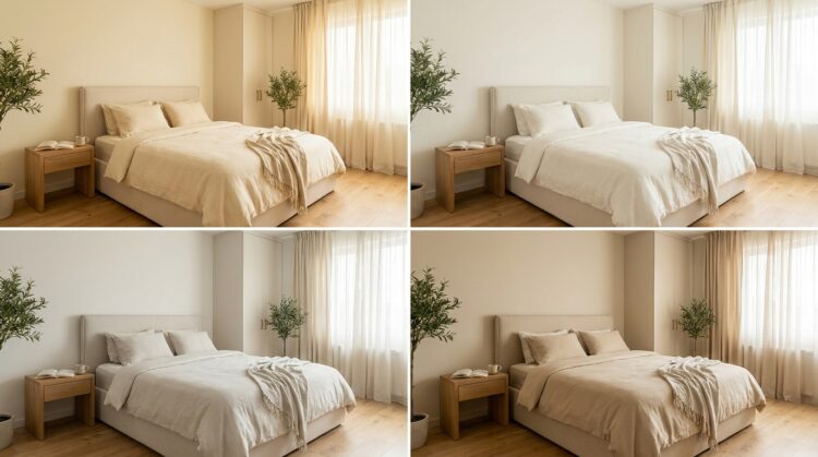culori crem dormitor vs crem, ivory vs off-white vs bej deschis legenda casei