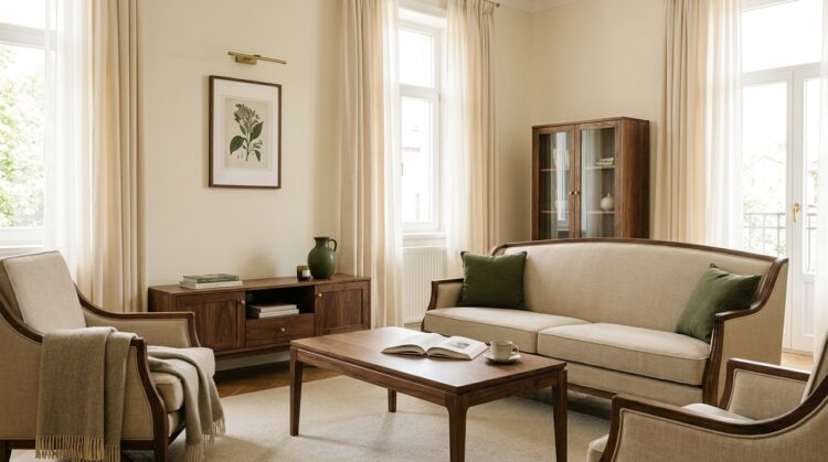 culori elegante amenajare living stil clasic legenda casei