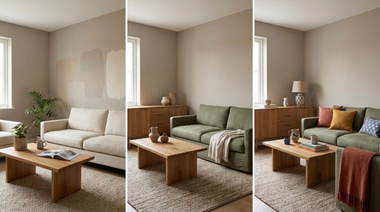 culori living pereti vs mobilier vs textile legenda casei