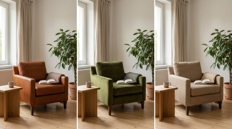 fotoliu piele vs catifea vs stofa diferenta dintre materiale legenda casei