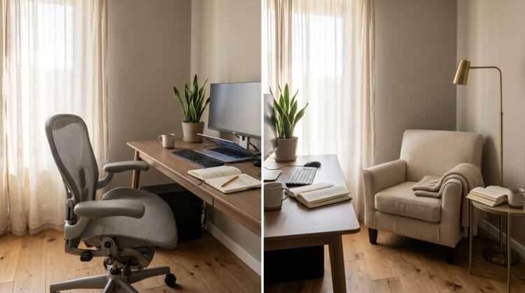 fotoliu relaxare birou vs scaun ergonomic de lucru legenda casei