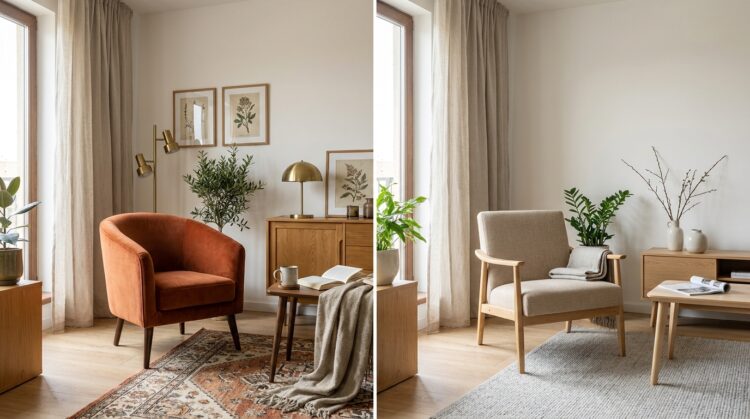 fotoliu stil vintage vs scandinav care se potriveste mai bine in functie de restul decorului legenda casei