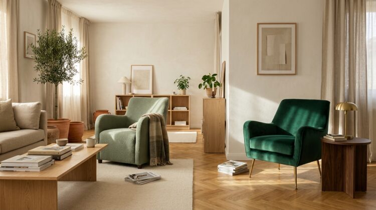 fotoliu verde salvie vs smarald recomandarea noastra legenda casei