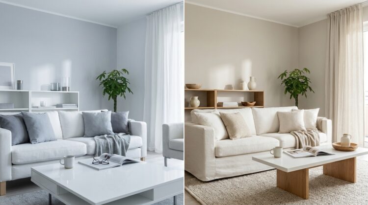 greige și alb cald combinatii culori design interior legenda casei