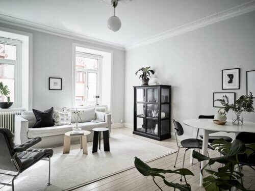 interioare case simple, interior alb cu negru, design interior, amenajare interior, legenda casei