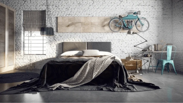 Mobilier dormitor stil industrial, pat noptiere dulap sifonier mobila, legenda casei