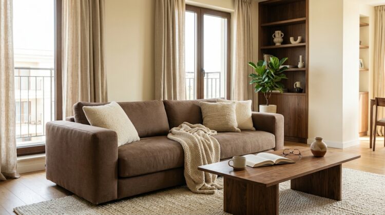 maro și crem combinatie de culori interior design legenda casei