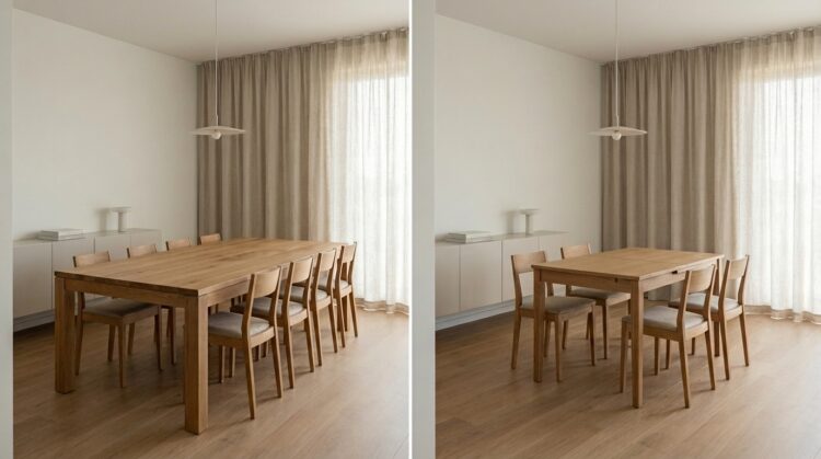 masa 12 persoane fixa vs extensibila legenda casei