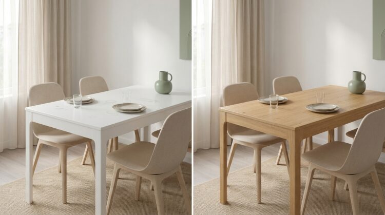 masa dining alba vs lemn natural intretinere si utilizare zilnica legenda casei