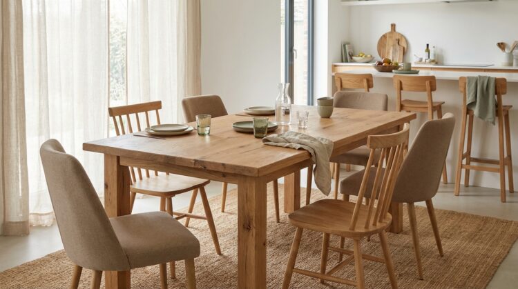masa dining lemn masiv durabilitate si stabilitate legenda casei