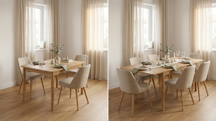 masa extensibila 6 8 10 persoane dimensiuni recomandate compact vs extinsa legenda casei