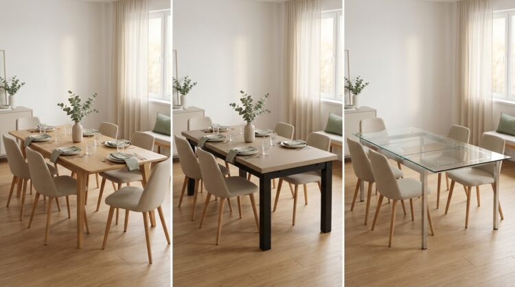 masa extensibila 6 8 10 persoane lemn metal sticla legenda casei