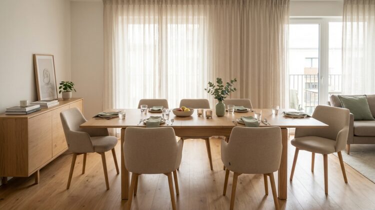 masa extensibila 6 8 10 persoane spatiu necesar in jurul mesei legenda casei