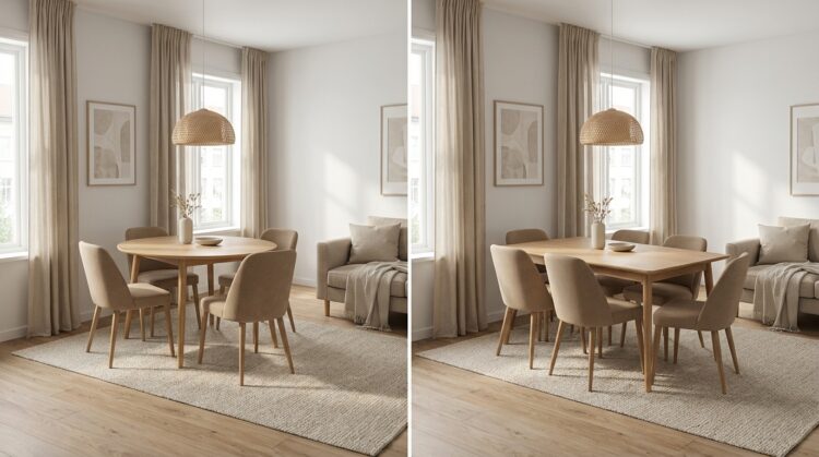 masa rotunda vs dreptunghiulara in spatii mici legenda casei