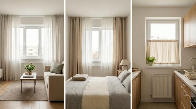 material perdele living dormitor bucatarie legenda casei