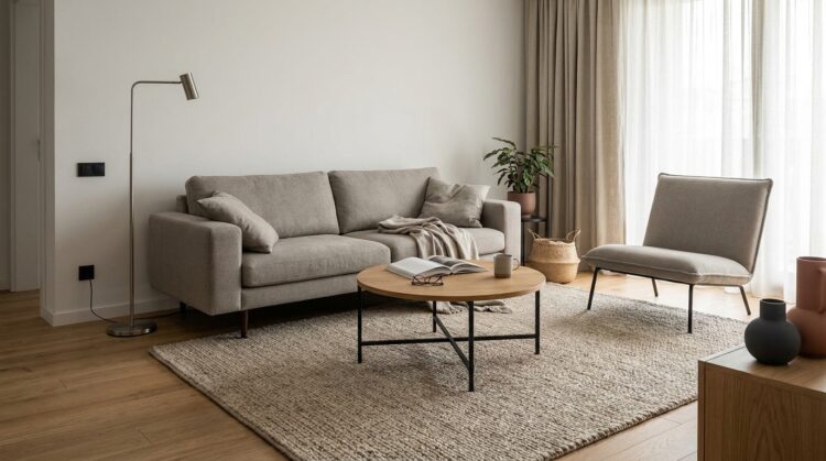 materiale si covor amenajare living stil modern legenda casei