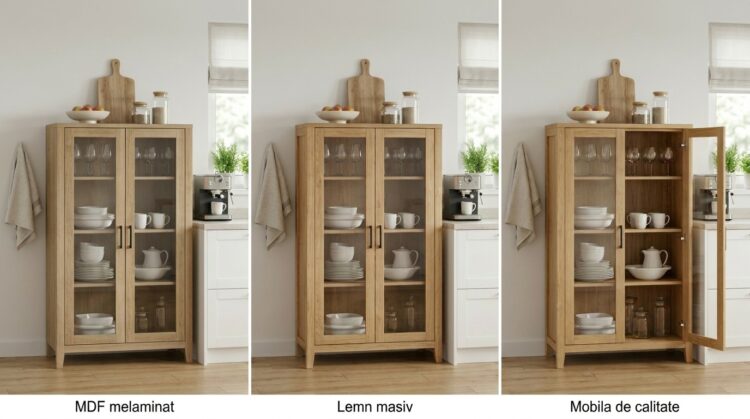 materiale vitrina bucatarie mdf vs lemn legenda casei
