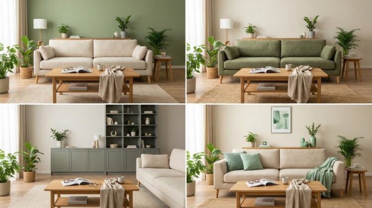 nuante de verde care functioneaza in living legenda casei