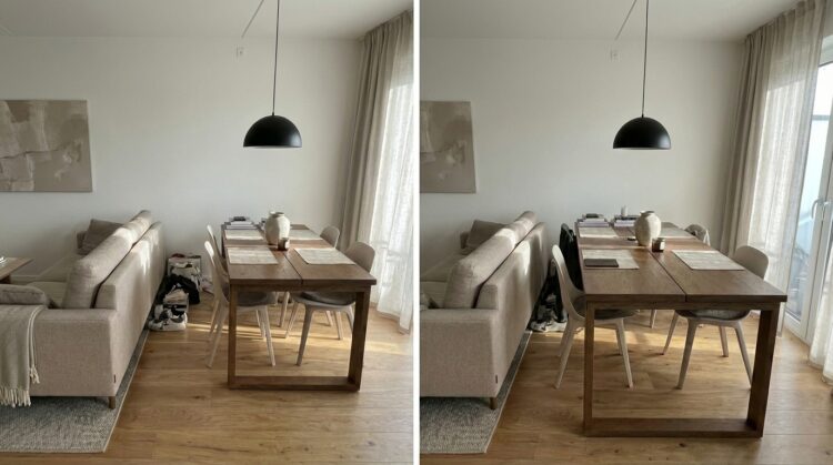 spatiu necesar in jurul mesei living bucatarie dining legenda casei